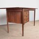 Danish extendable desk, Rosewood and Brass, model OS 51, Arne Vodder.