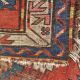 Ancient Caucasian carpet Kazak eagle 143x257 cm