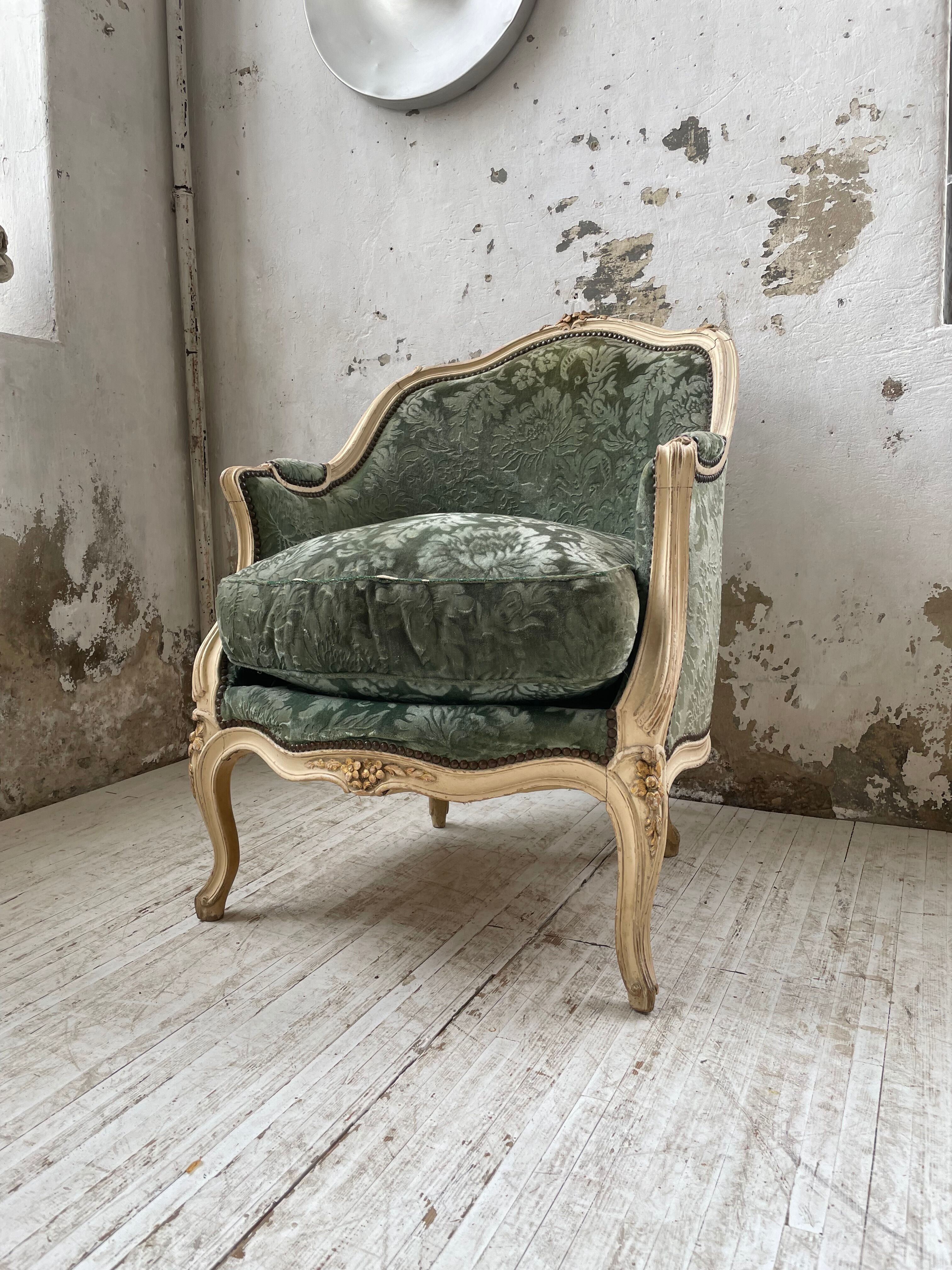 Louis XV shepherdess armchair