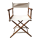 Former director's side chair in wood and canvas