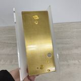 Vintage lucite and brass wall lamp ,1970s