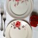Old flat plates mismatched in earthenware