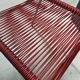 Red scoubidou chair from the 1960s.