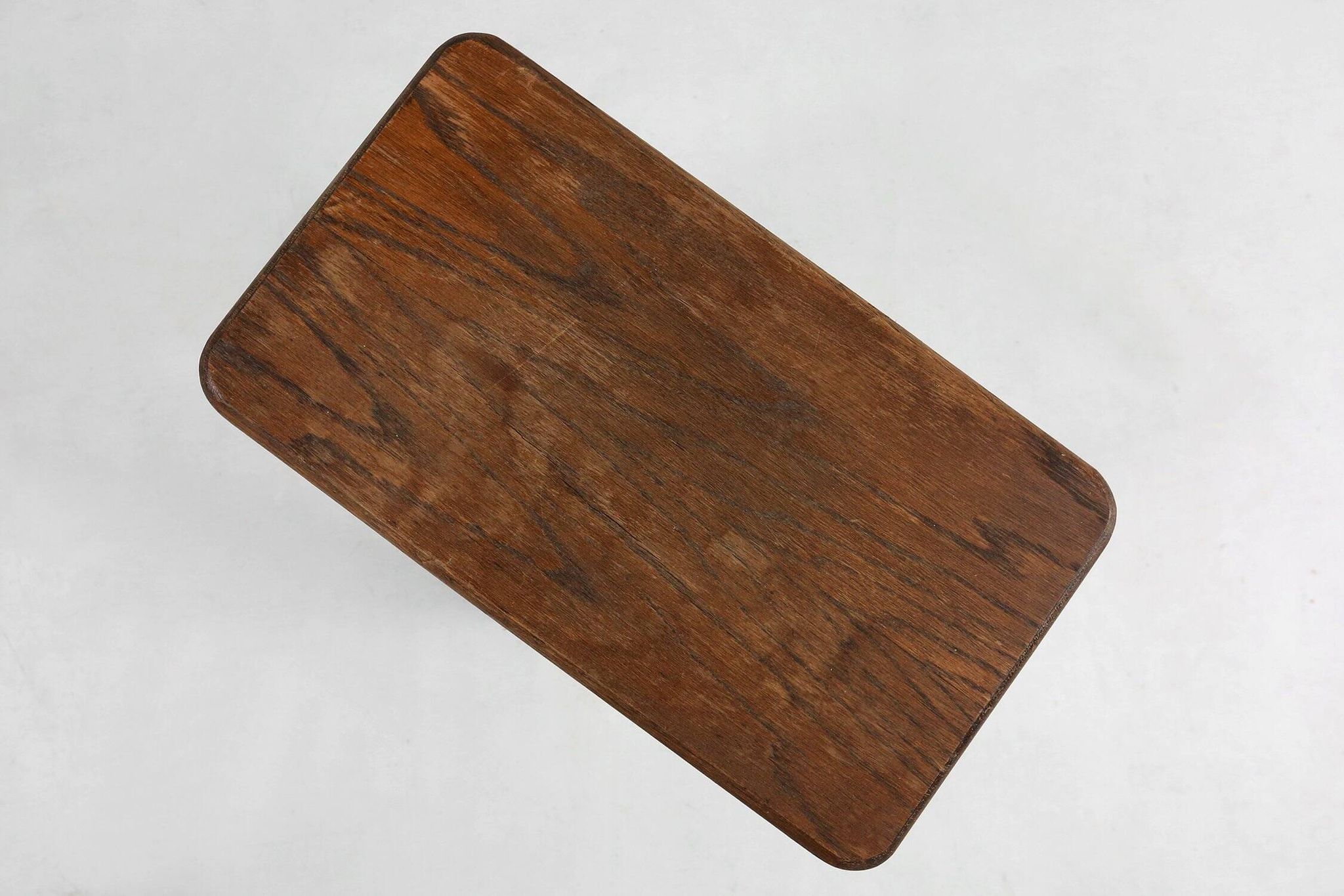 Rustic solid Wooden tripod Stool, France 1940s