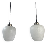 Pair of vintage xl beehive suspensions