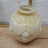 Opaline Art Deco Ivory Vase