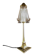 Art deco lamp signed degue with a bronze base.