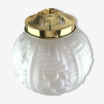 Moulded glass pendant lamp 1930