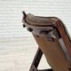 1970s, Norwegian lounge chair, brown furniture leather.