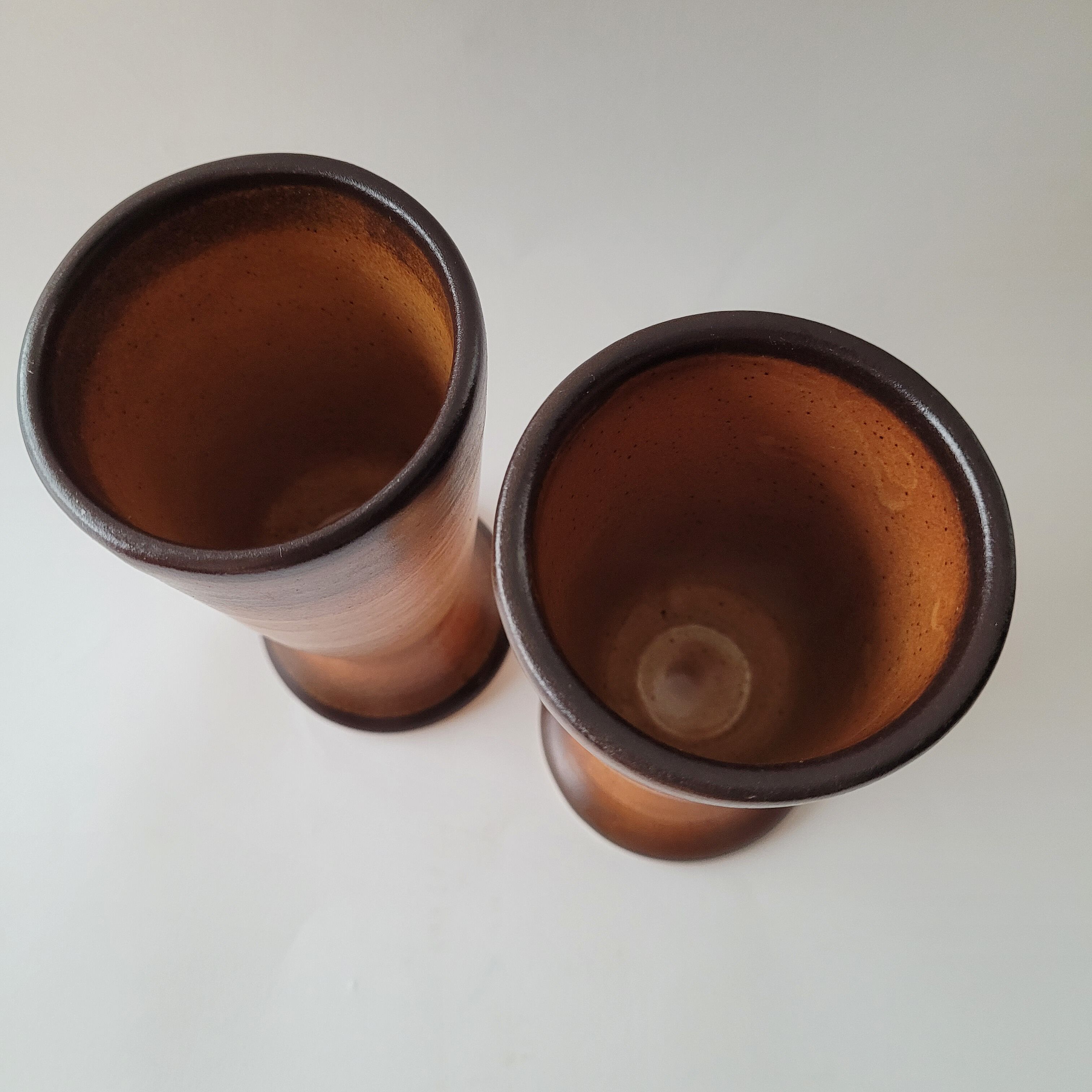 Set of 2 sandstone mazagrans