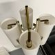 Vintage 1960s Arlus France brass four-light lamp post.