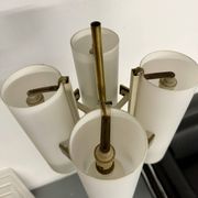 Vintage 1960s Arlus France brass four-light lamp post.