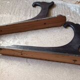Old coat rack in blackened wood