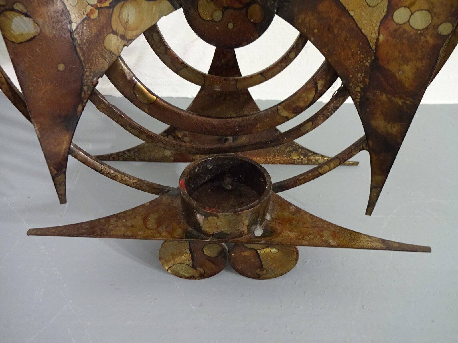 Brutalist Iron Candleholder by Henrik Horst, 1960s