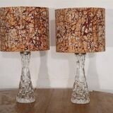 Pair of crystal lamps model RD477 by Carl Fagerlund