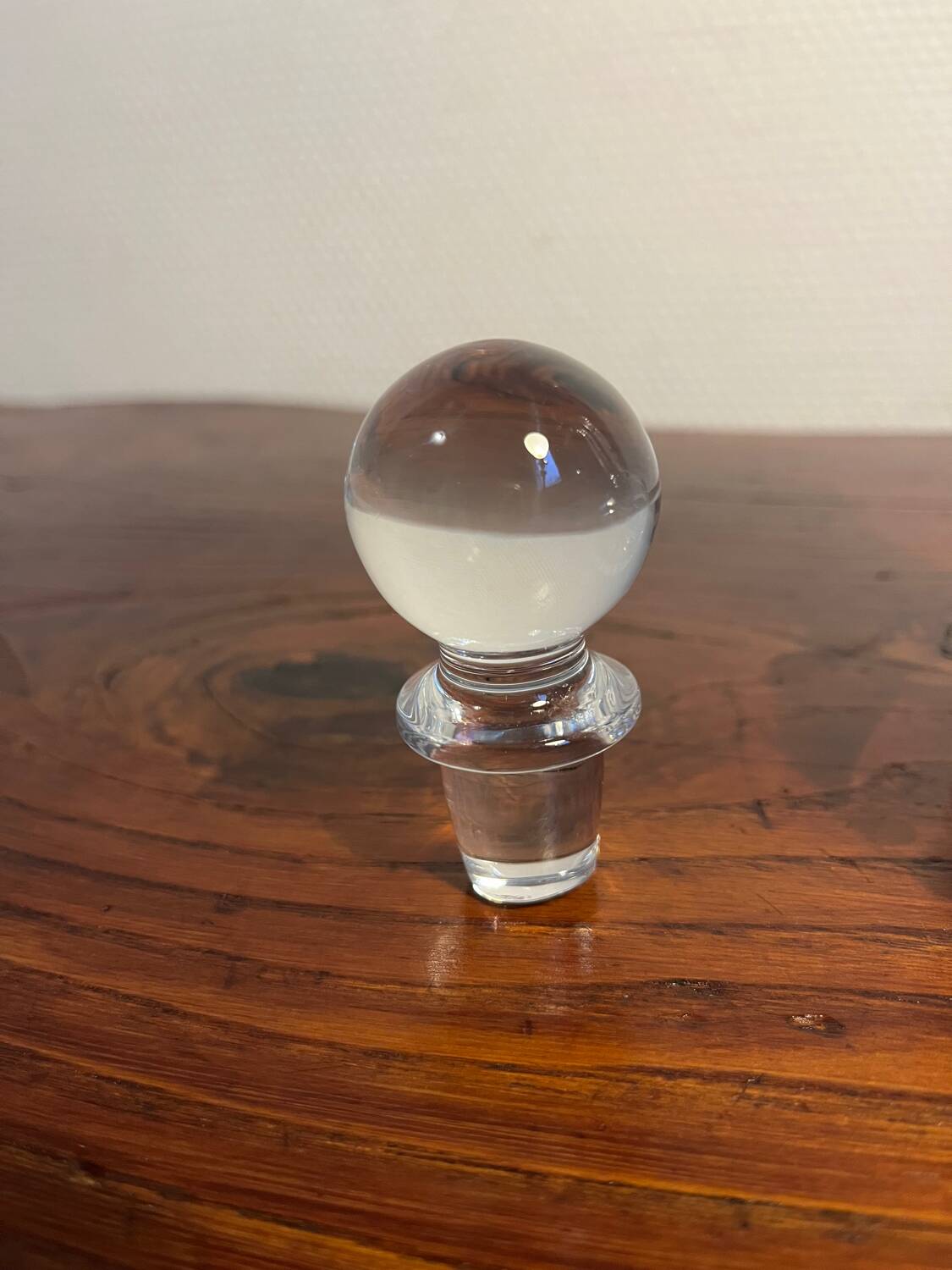 Baccarat-style cut crystal glass carafe