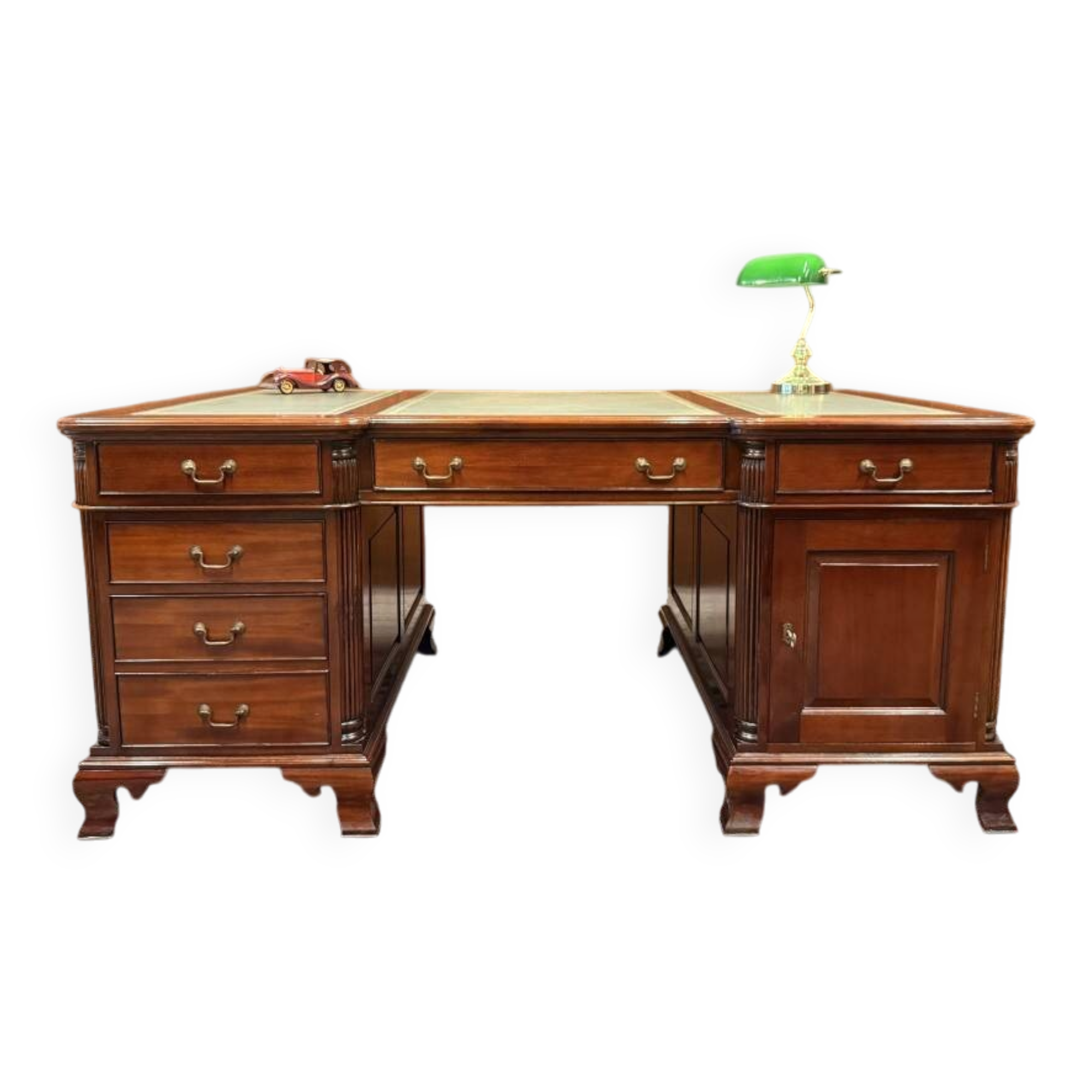 Classic English Mahogany Desk Partnerdesk