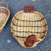 4 paniers en rotin et osier