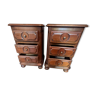 Pair of cherry bedside tables