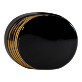 Black and gold ceramic vase - japanese design