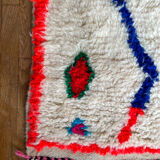 Moroccan Berber carpet azilal multicolored and fluorescent