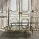 Table basse tripartite en bronze circa 1950-70