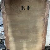 Antique fireplace mirror, gilded stucco frame, 19th century
