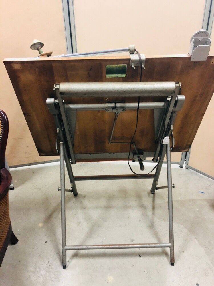 Old architect table of the brand Unic