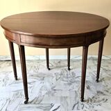 Extendable half-moon table in Louis XVI style