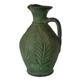 Pichet, vase, céramique verte vintage