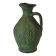 Jug, vase, vintage green ceramic