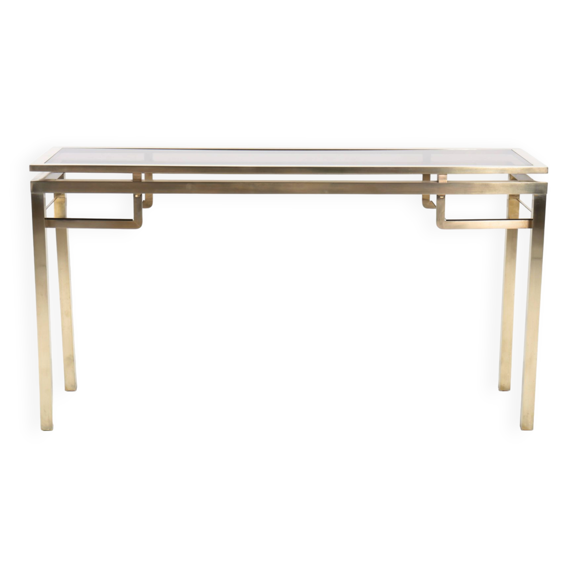 Brass console by Guy Lefevre, 1970s