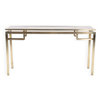 Brass console by Guy Lefevre, 1970s