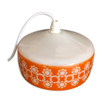Vintage opaline pendant lamp