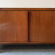 Danish teak sideboard of the 60s with accordion doors