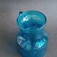 Blue bubbled glass vase Top Design Italy 1970