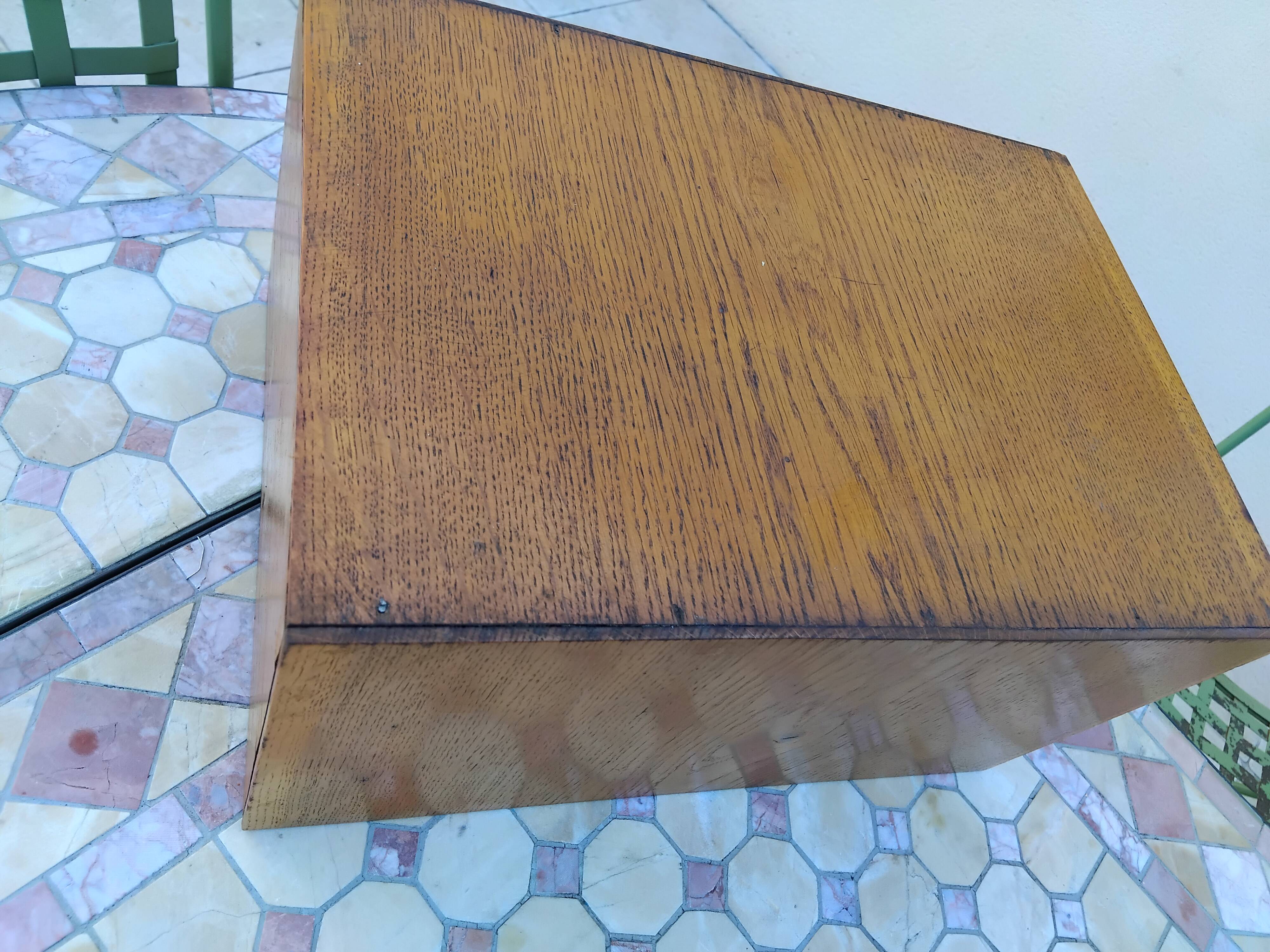 Petit meuble de métier bureau tiroirs vintage bois