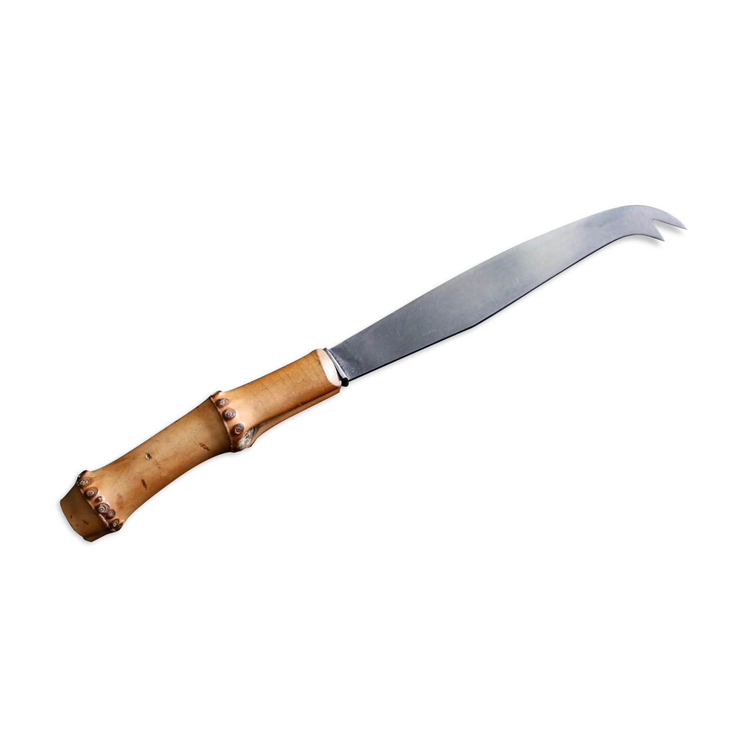 Couteau à fromage avec manche en bambou, années 60