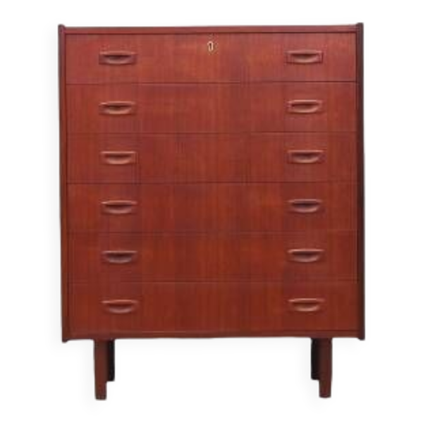 Commode en teck, design danois, années 1970, fabriquée au Danemark