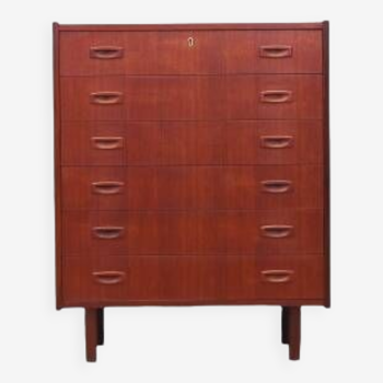 Teak chest of drawers, Danish design, 1970s, made in Denmark