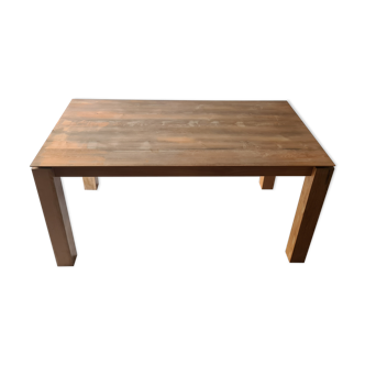 Expandable Teak Slice dining table by Alain van Havre Ethnicraft 160/235