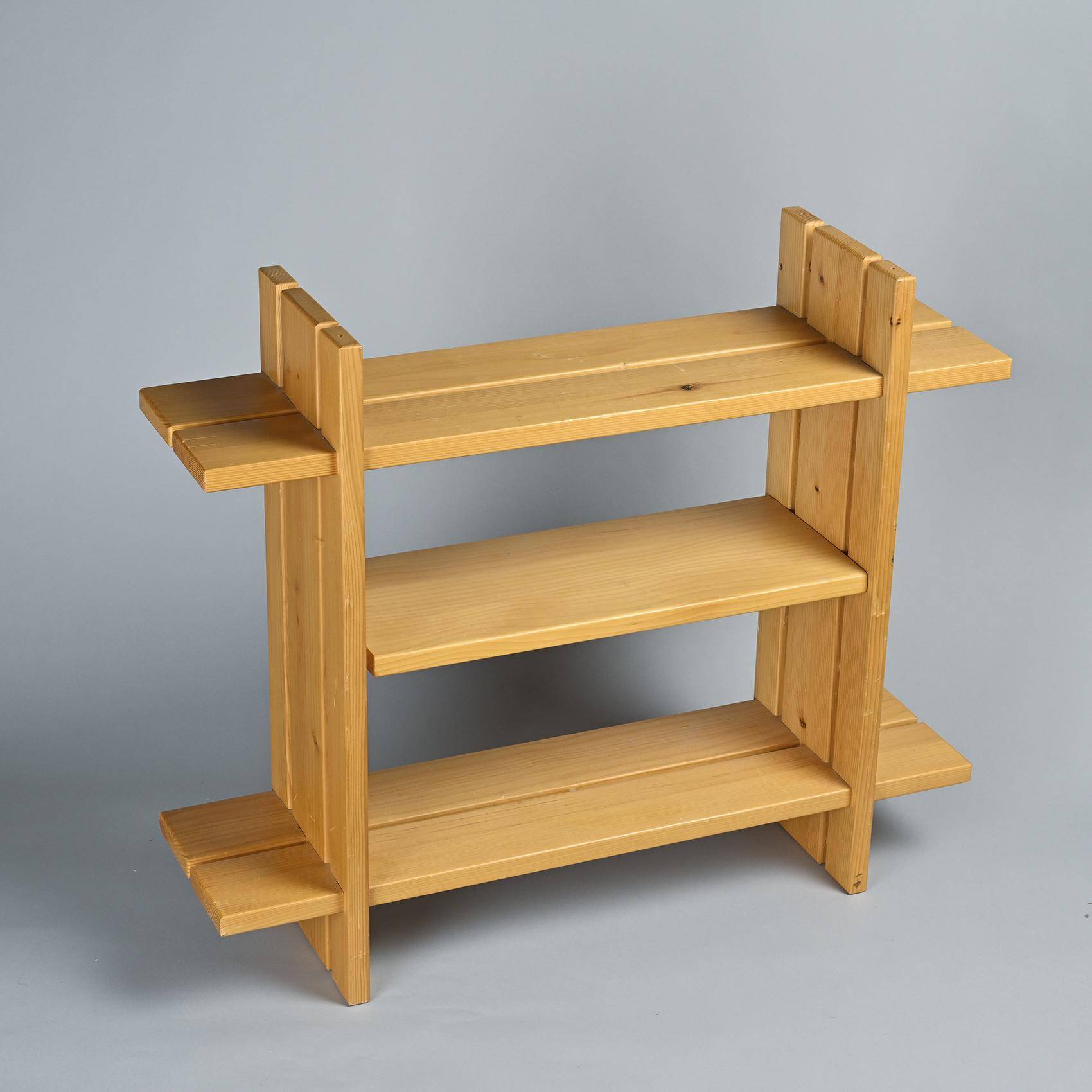 Solid pine shelf, Les Arcs France circa 1980