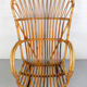 Metal and rattan lounge chair from Rohé Noordwolde, 1960s