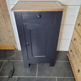 Jam jar in satin black patinated oak