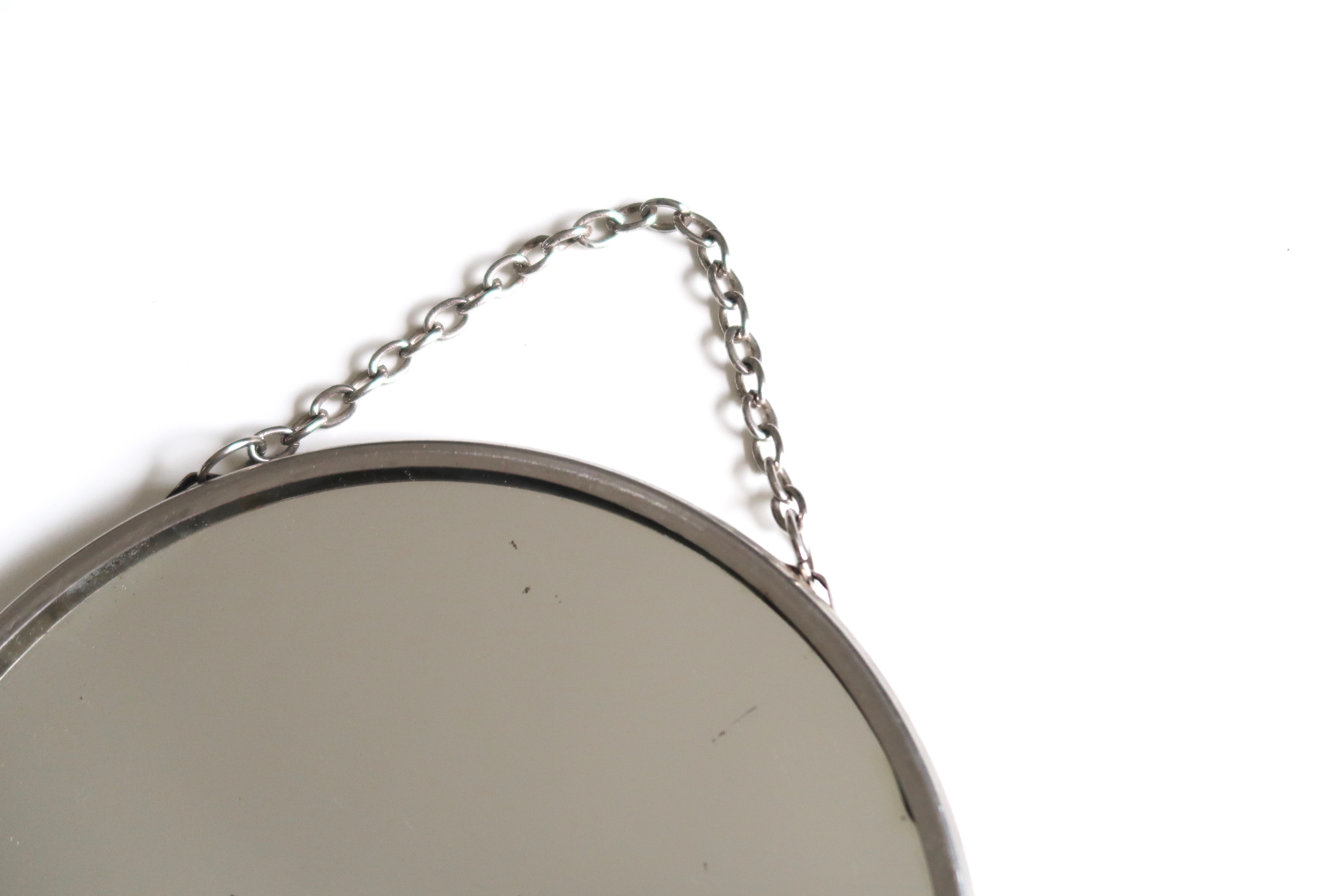 Round barber mirror, 50s