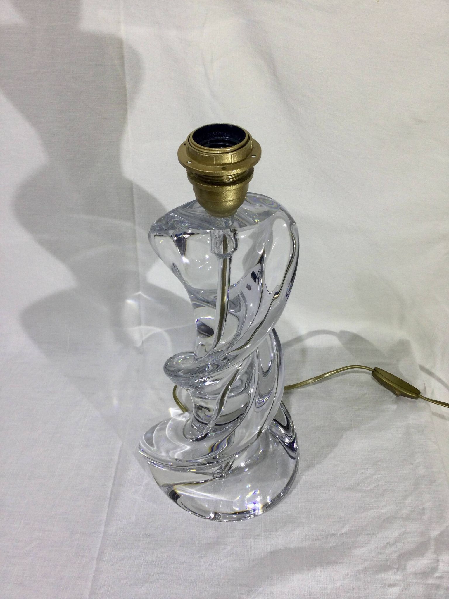 Pied de lampe en cristal de Sèvres