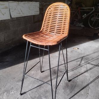 Rattan bar stool