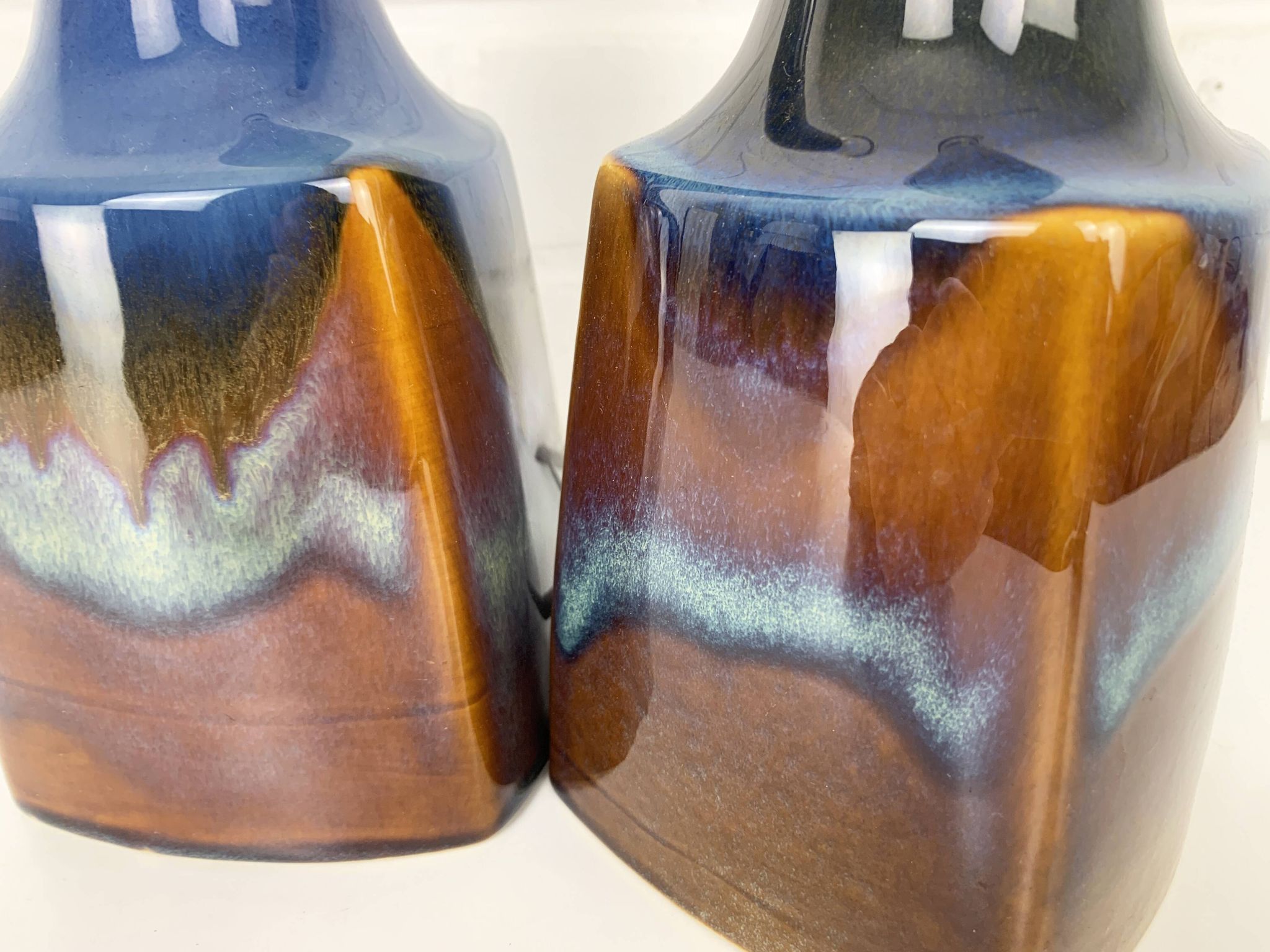 Pair of Scandinavian ceramic table lamps, Søholm Stentøj, Denmark, 1960