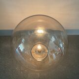Vintage ball lamp in smoked glass