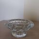 Moulded glass candle holders.